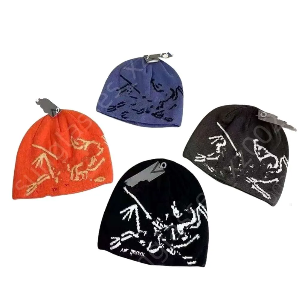 Chapéu Arcterxy Gorro de alta qualidade Designer de luxo Arc adulto jacquard chapéu de malha outono e inverno pulôver chapéu masculino ciclismo ao ar livre chapéu de proteção de ouvido frio e quente