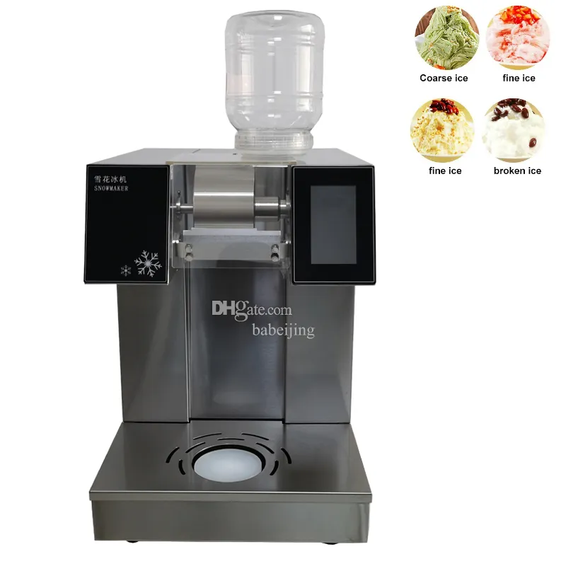 180 kg / dag snöflinga Ice Machine Automatisk liten koreansk Bingsu Machine Snow Ice Maker Ice Crusher Snow Flake Ice Shaver Machine