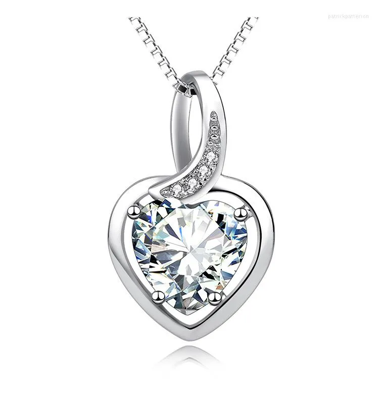 Pendentif Colliers Crystal Heart Collier Saint Valentin Cadeau Fine Bijoux Collares