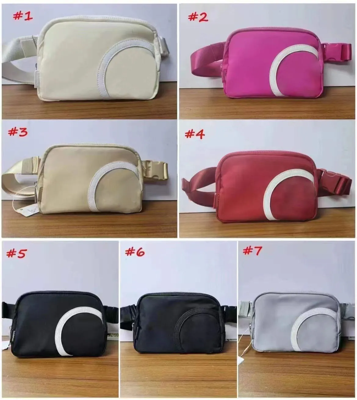 Microbolsa de cinto Versáteis Minibolsas de cintura com logotipo grande Bolsa tiracolo ao ar livre Unissex Moda Moda Fanny Pack