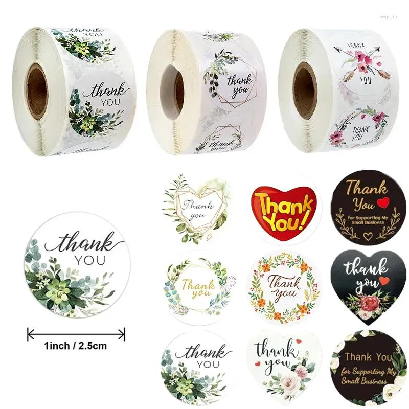 Gift Wrap 100-500Pcs 1inch Wedding Thank You Stickers Festival Birthday Party Sealing Labels Packaging