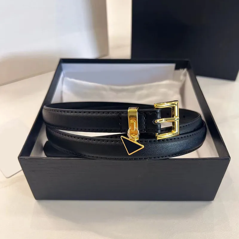 Designer Belt Women's Leather Invertered Triangle Bredd 2,0 cm Rem Hand sömnad AAAAA Kvalitetsläderbälten