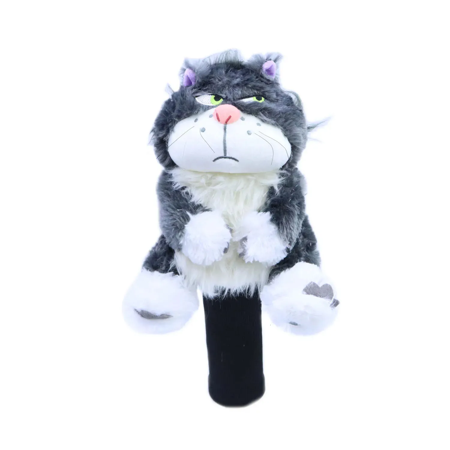 Andra golfprodukter Animal Golf Headcovers Plush Cat Golf Driver Head Cover Golf 460cc Dr Fairway Lucifer Cat Headcover för Man Women 231113