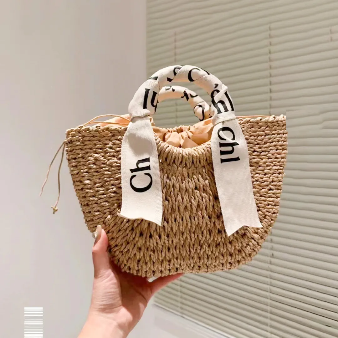 Beach Woody bag Straw Womens mens Designer Luxury Raffia weave clutch handbag crossbody shoulder shopping bags top handle pochette famous large tote Bag purse hobo