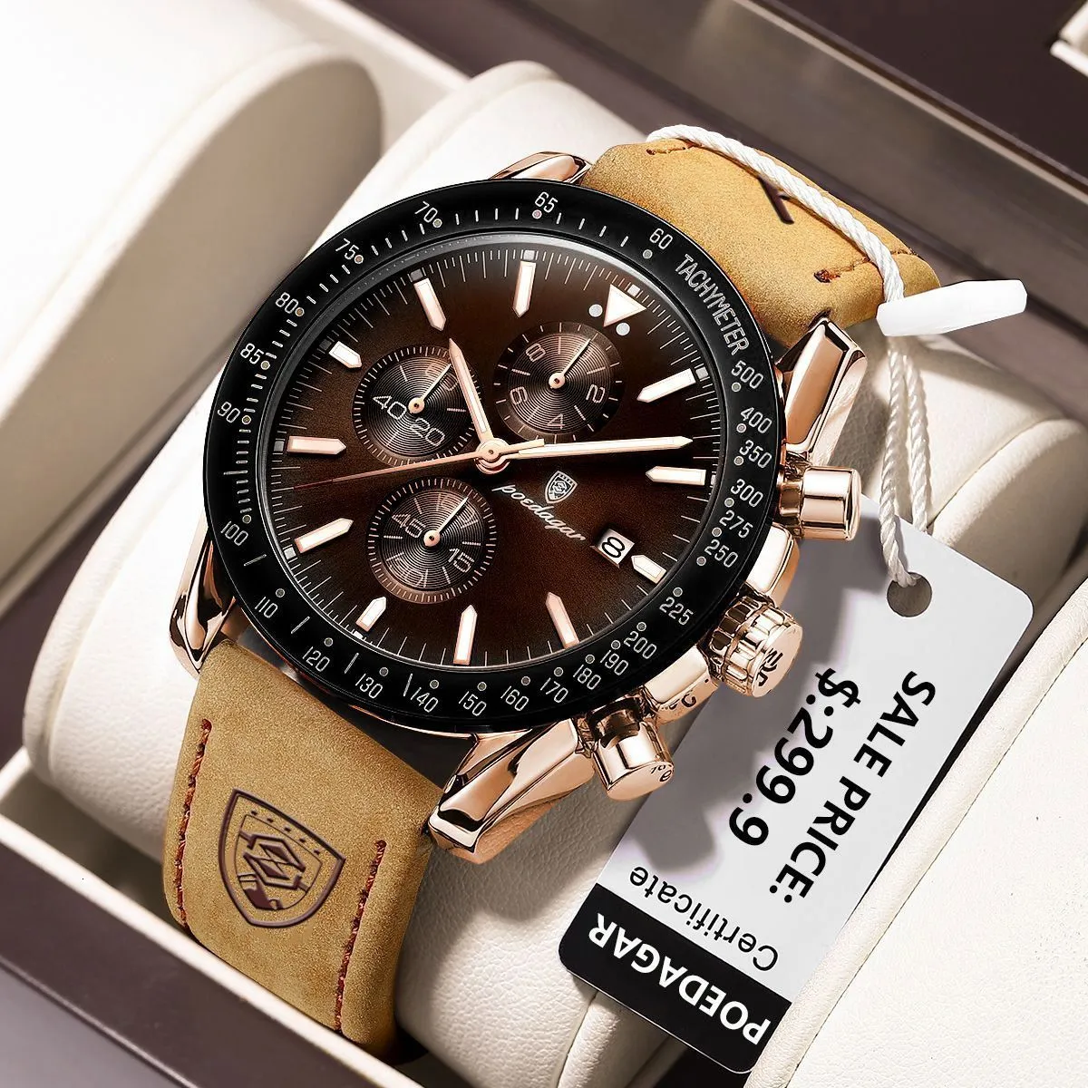 Armbandsur Poedagar Luxury Casual Sport Watch Top Brand Creative Chronograph Silicone Strap Date Luminous Waterproof Men Watches Man Clock 230412