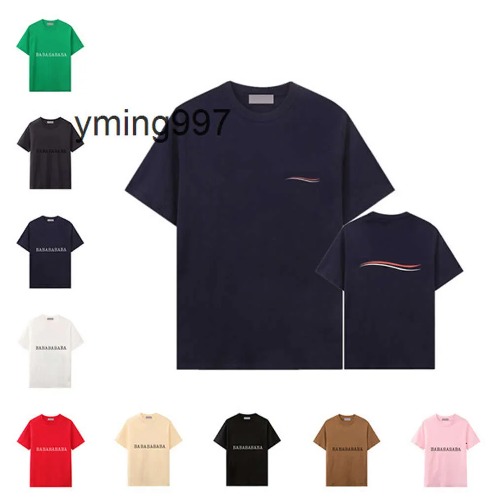 Giyim T-Shirts Balencaigaly Street Kısa Balencigali Boyut Erkekler S-XXL Yüksek Moda Baskı Yaz Erkekler Kol Markası Kadınlar Asyalı Tasarımcı T-Shirt