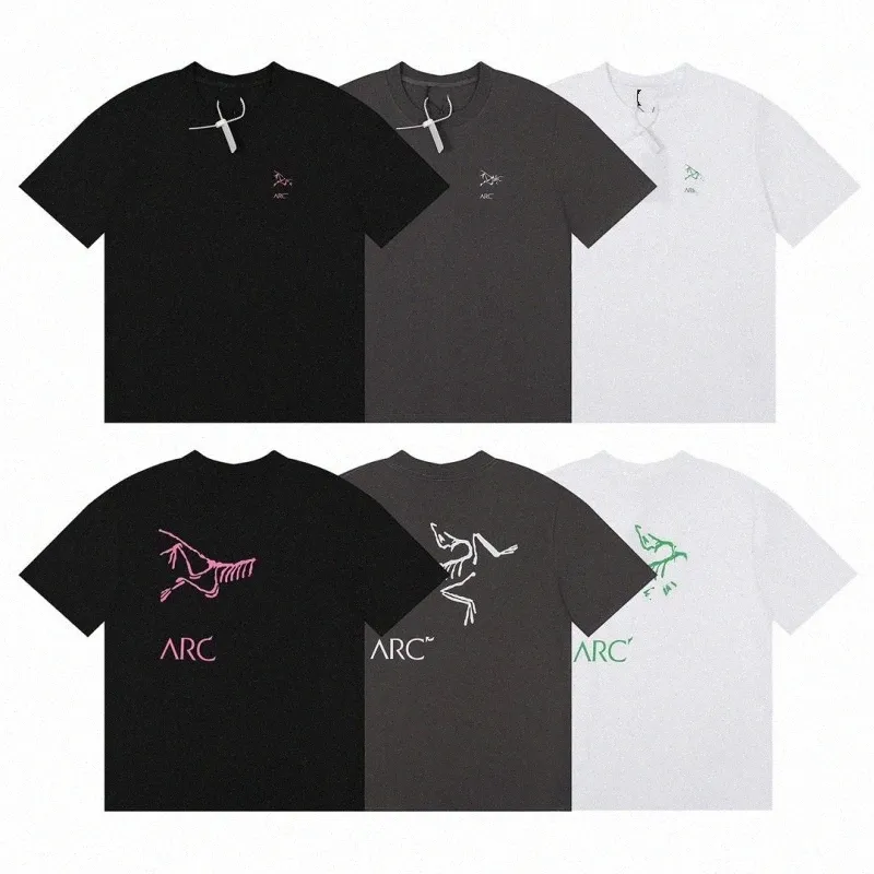 Tasarımcı Arc Gömlek Kadın Tişört Artertx Kısa Kollu Tişörtlü Erkekler Tshirt Pamuk Geniş Alan Baskı Arka Polo Gömlek O1RQ#