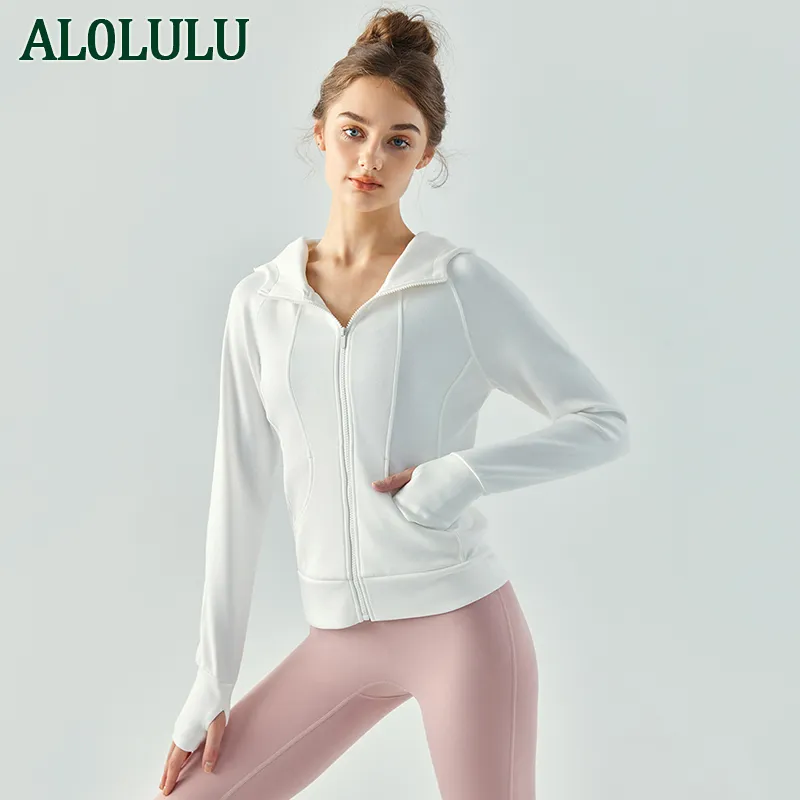 Womens Athletic Jacket Lightweight Zip Up Hoodie, Workout