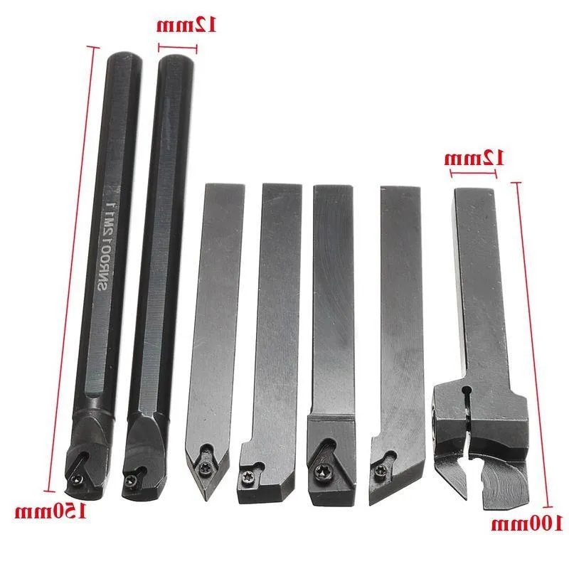 Freeshipping 12 mm 21pcs/Set Shank Tokarka obracająca uchwyt narzędzi nuda Wkładka Wkładka S12M-SCLCR06/SER1212H16/SCL1212H06 TKPEF