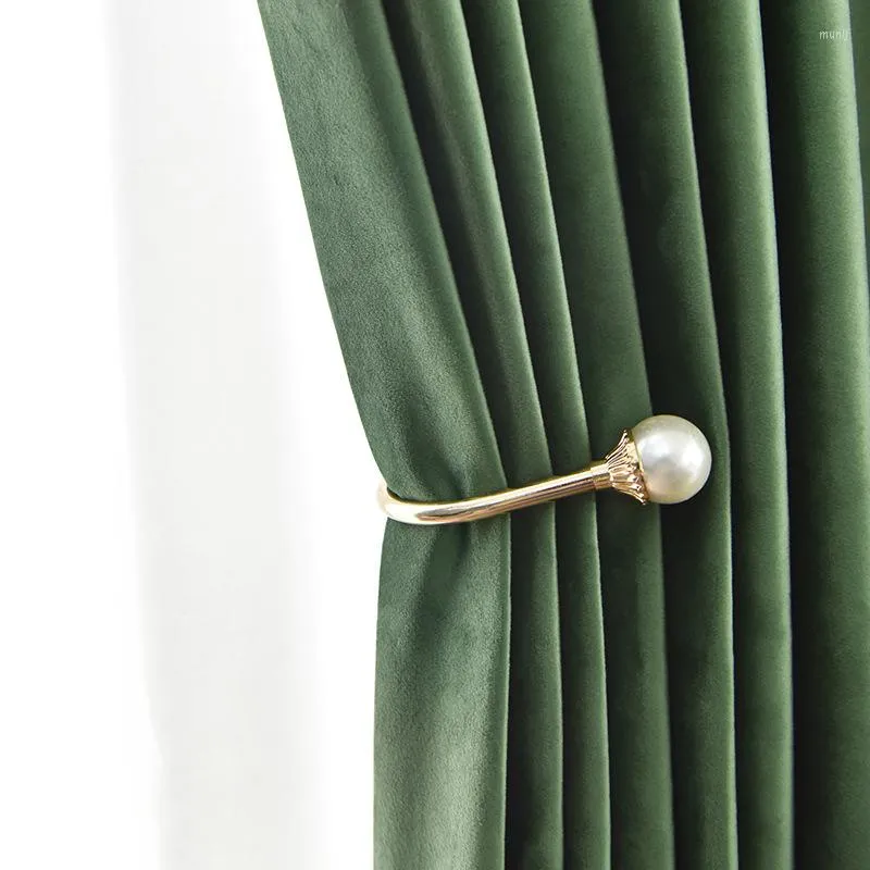 Cortinas de veludo verde de luxo nórdico para sala de estar quarto europeu grossa janela sólida cega personalizada cortinas decoração