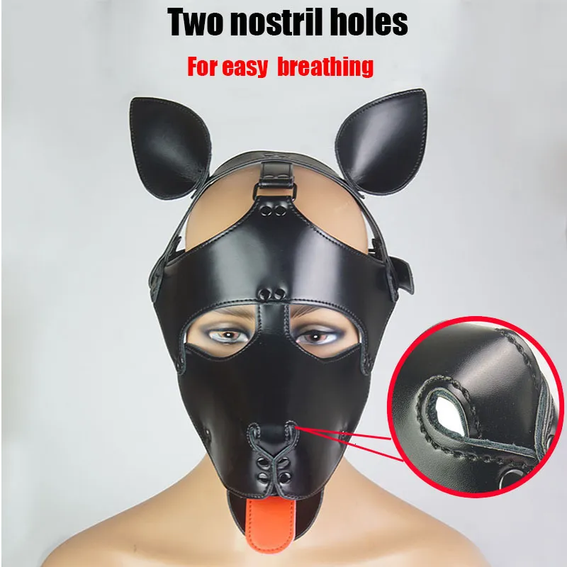 Adult Toys Leather Pet Puppy Play Hood Tongue Out... From Ruiqi04, $15.48