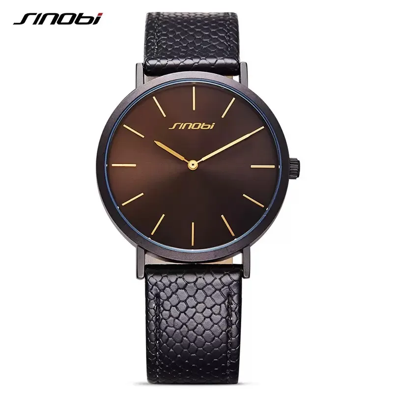 SINOBI New Design Fashion Ladies Watches Elegant Simple Female Quartz Watch Women Modern Trend 2023 Leather Strap Montre Femme