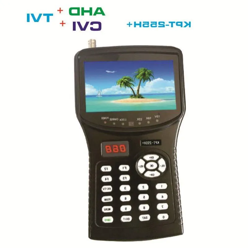 FRESHIPPING KPT-255H AHD TVI CVI DVB-S2 디지털 위성 파인더 미터 CCTV 카메라 LCD 백라이트 KPT-255H 플러스 버튼 43 인치 CAUXS