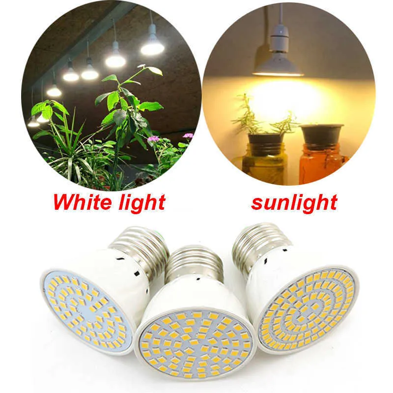 Luzes de cultivo lâmpada de lâmpada LED E27 Soquete Bombillas Spotlight 48 60 80LEDS Lampara spot Greente Phytolamp Grow Plant Light SMD 2835 P230413
