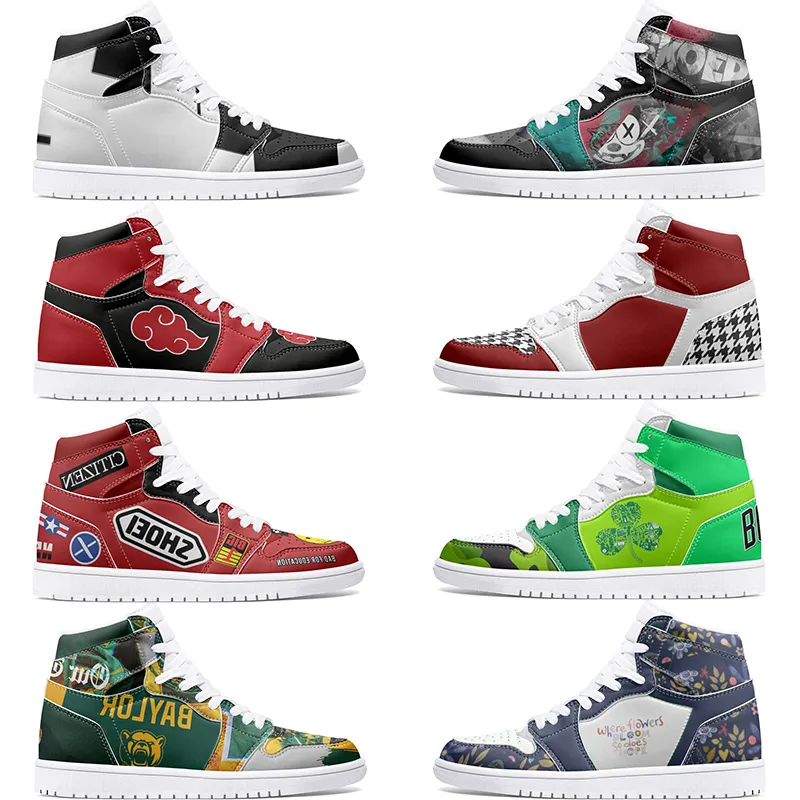 Customized Shoes 1s chaussures de bricolage hiver automne chaussures de basket-ball amortissement hommes 1 femmes 1 Anime personnage personnalisé Hsome chaussures de sport chaussures de plein air