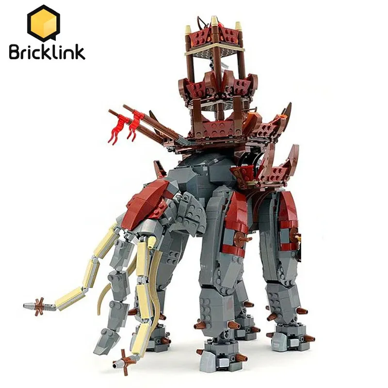 Diecast Model Bircklink Ideas Movie King Of Ring War GIANT Oliphant Bricks Animal Elephant Set Building Blocks Toys For Children Gift 231110