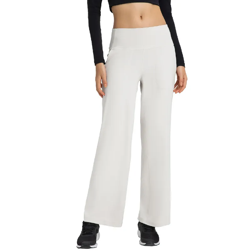AIo Yoga Sport Pants – Women's Quick-Dry Wide-Leg Sweatpants Breathable Cotton
