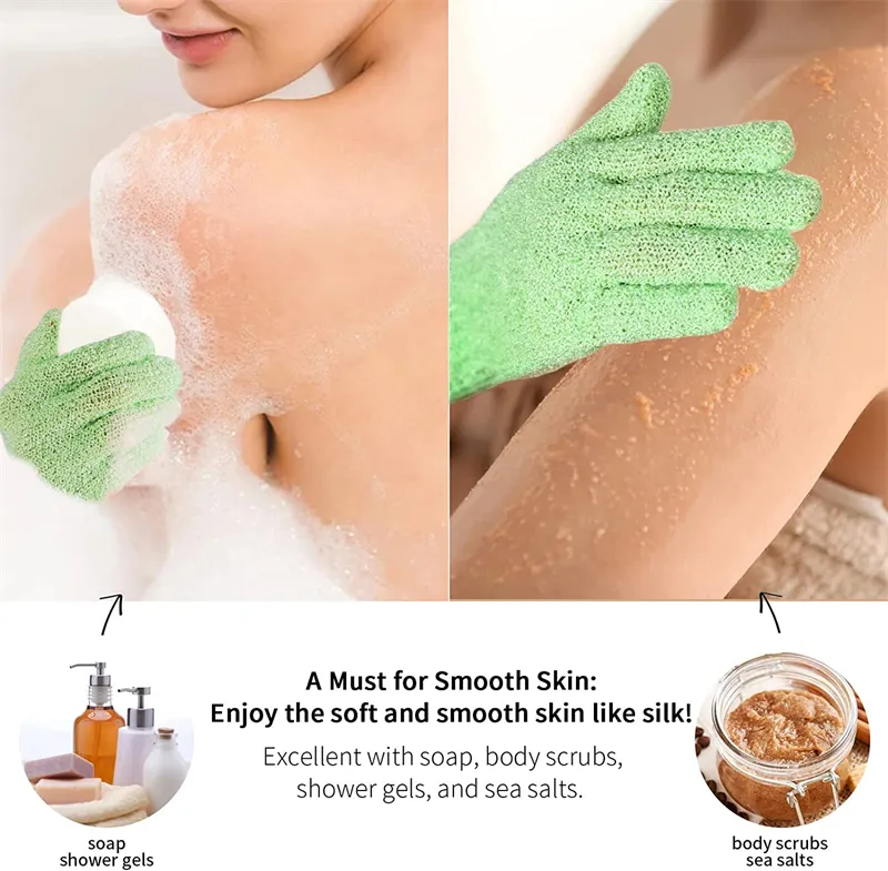 Wholesale Exfoliating Shower Bath Gloves Bath Brushes for Shower Spa Massage and Body Scrubs Dead Skin Cell Remover Solft and Suitable for Men Women