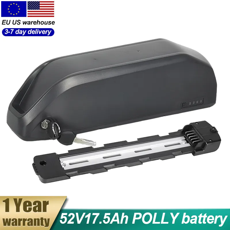 Batteries de vélo électrique 48V 52V 17.5AH tube diagonal Jumbo Polly dp-6 batterie pour Scooter 500W 750W 1000W Kit