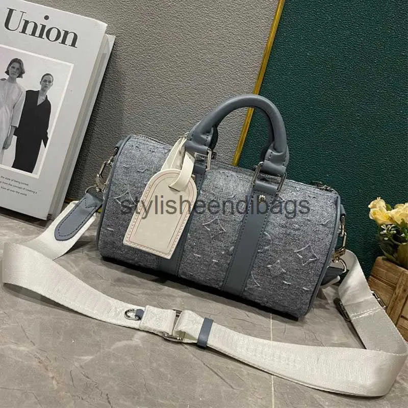 Totes Quality Designer sac le sac fourre-tout sacs en denim rayures extérieures lettre doux unique poignée supérieure en peau de vache designer sacs à bagagestylisheendibags