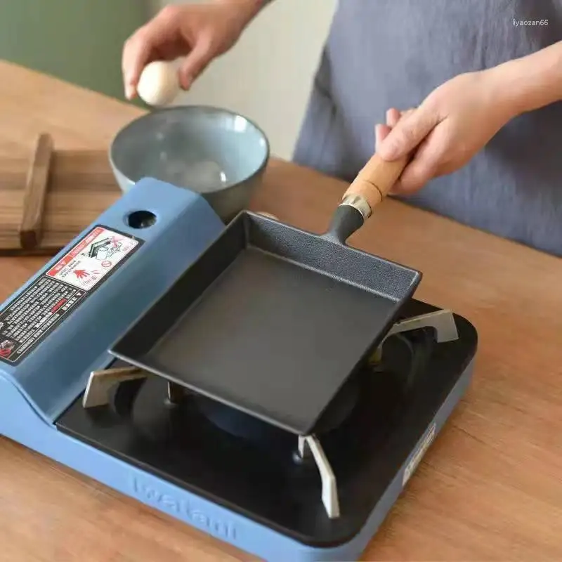 Sartén antiadherente de hierro fundido, huevos fritos sin recubrimiento, Mini panqueque espesado, Cocina de Inducción de fondo plano, olla Melaleuca Explosi