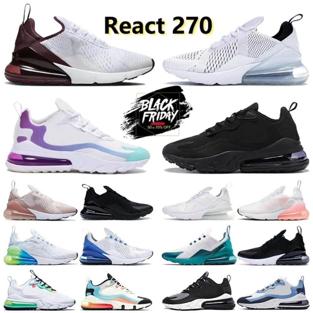 270s Running Shoes 270 React Sneaker Night Maroon Triple Black