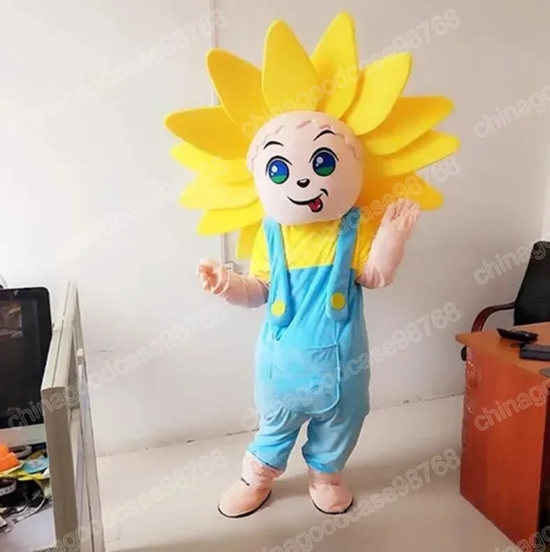 Natal adorável girassol mascote traje de alta qualidade halloween fantasia vestido de festa dos desenhos animados personagem terno carnaval unisex outfit publicidade adereços