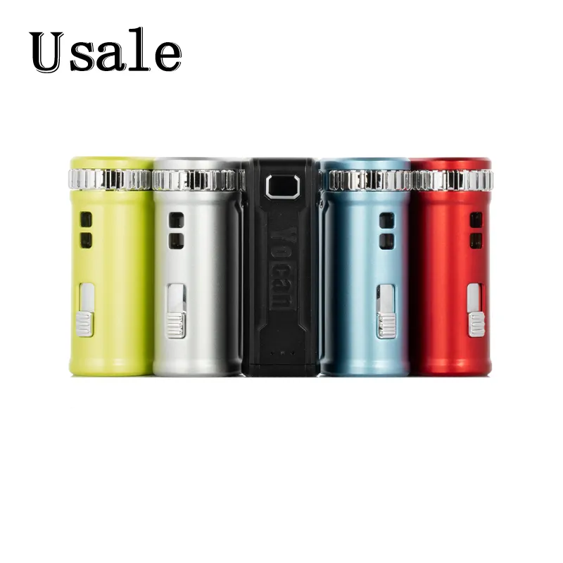 Yocan Uni S VV Box 모드 내장 400mAh 배터리 기화기 자석 510 스레드 증기 장치 특허 직경 다이얼 회전 디자인 100% 정통