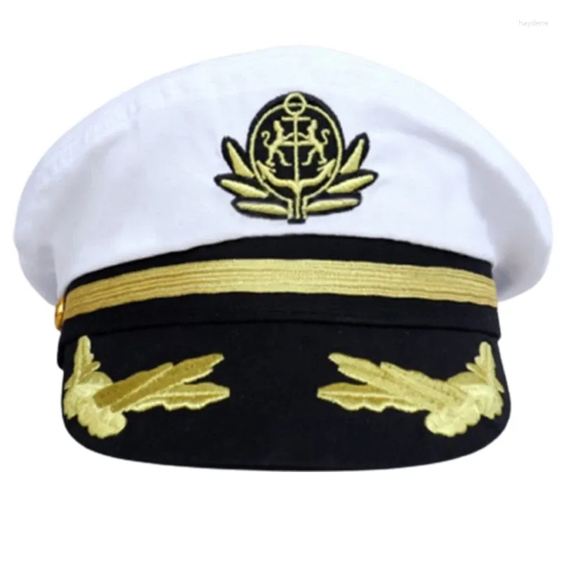 Berets Adult Hat For Role Play Women Men Party Props Marine Cap With Badge Stage Performances Costume Headdress