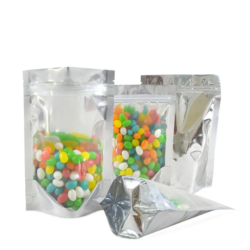Resealable Smell Proof Bags stand up packets Foil Pouch Flat laser color Packaging Bag for Party Favor Food Storage Holographic package