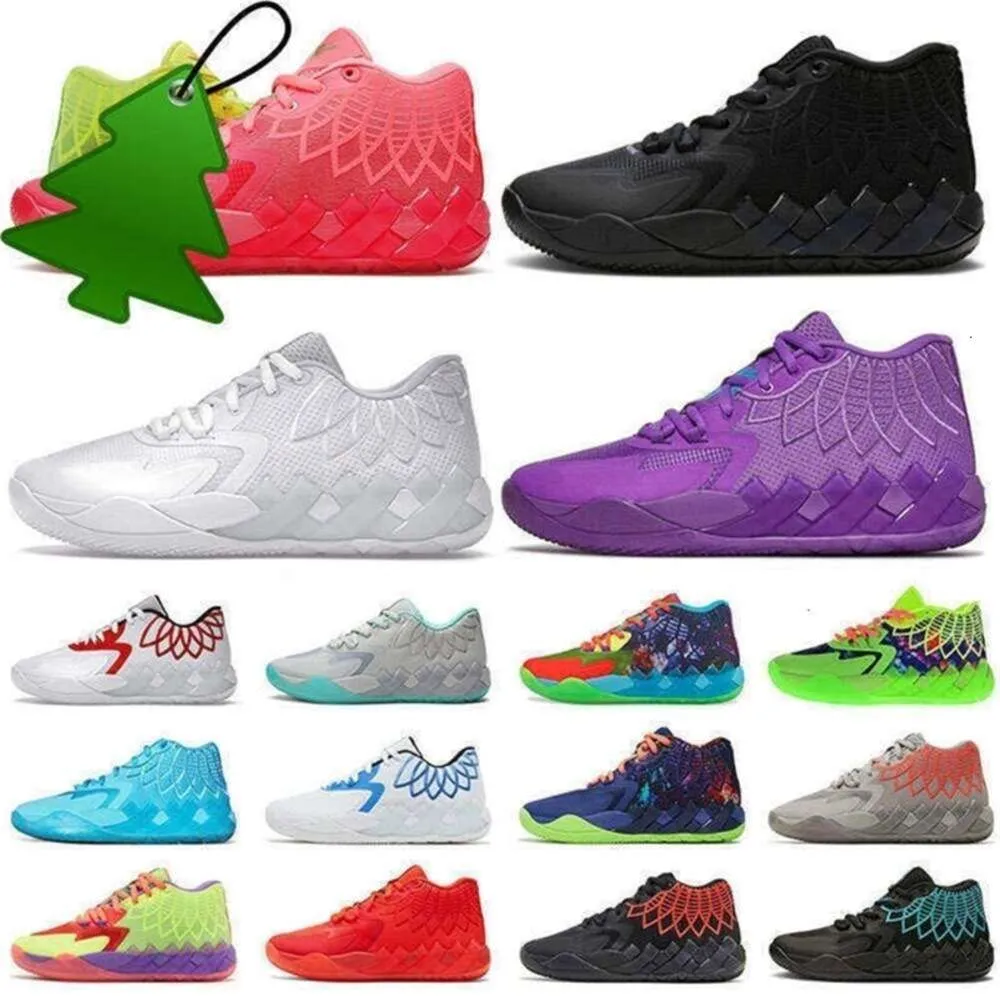 Chaussures de basket-ball Rick et Morty Lamelo Ball Shoe MB 01 Hommes Mode Haute Qualité Ville Noir Buzz Galaxy Unc Blanc