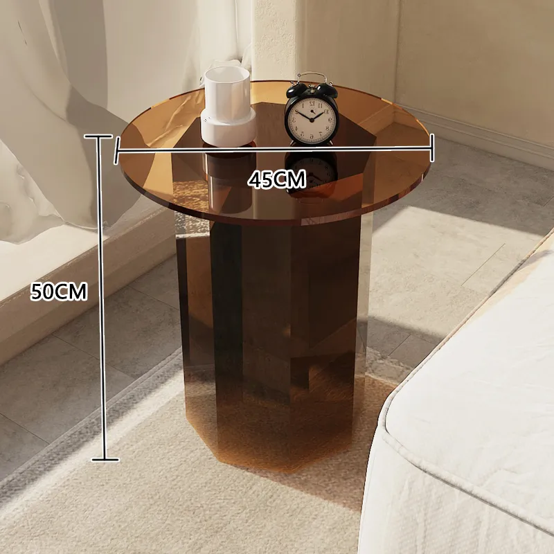 Figurine End Table Coffee Table Acrylic Bedside Office Room