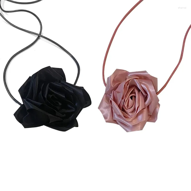 Choker R2LE Rose Esthetische Sleutelbeenketting Voor Vrouwen Meisje Bruiloft Sieraden Feest Verjaardagscadeau