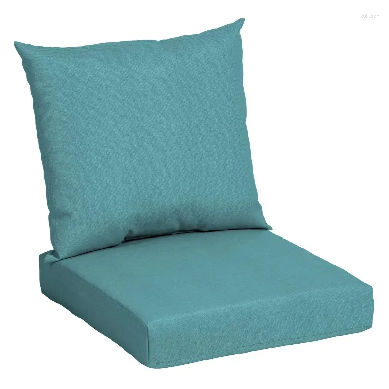 Pillow Mainstays 45" X 22,75" Bleu Turquoise Rectangle Extérieur 2 Pièces Siège Profond