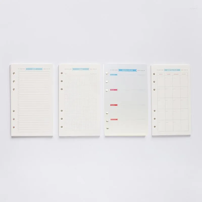 Пополнить бумаги с 6-луночным планировщиком с лишним листами для a6 Binder Notebook Weekly To-Do-List Pad