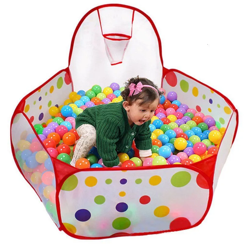 Baby Rail Pudcoco Us Stock Fold Playpen Ocean Ball Game Pool Portable Game Tent In/Outdoor Play House Pool Pit Kids Tent Toy 230412