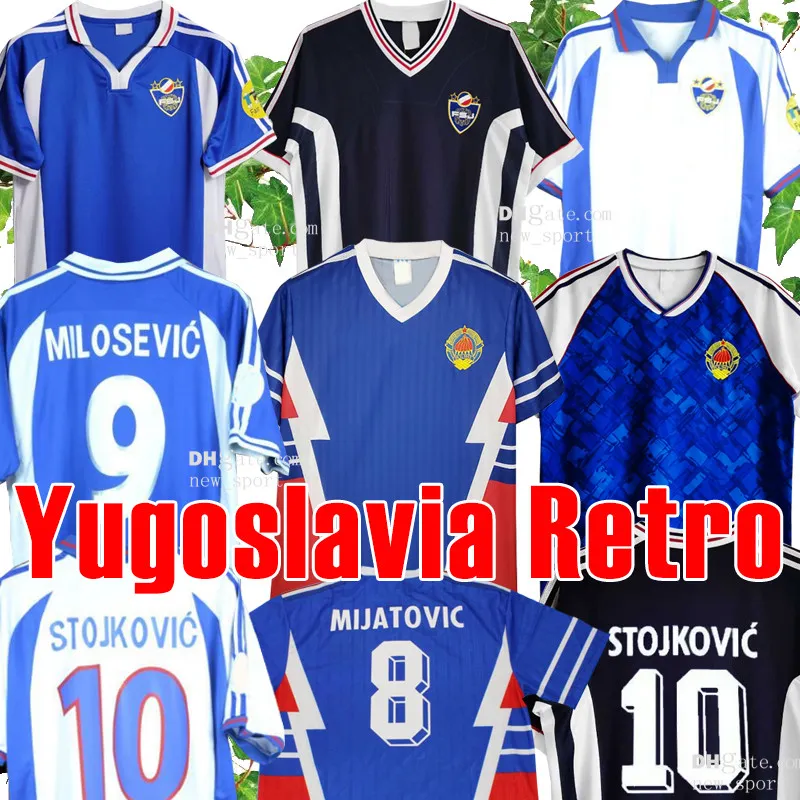 Retro Yugoslavia 2000 Soccer jerseys 1990 1992 1998 Jugoslavija Mijatovic Mihajlovic Stankovic Jugovic Stojkovic SAVICEVIC classic vintage football shirt