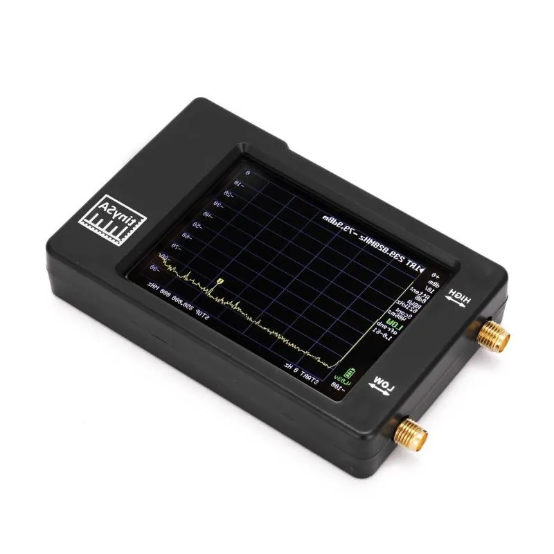 Бесплатная доставка, портативный крошечный анализатор спектра с двумя входами, 28-дюймовый сенсорный дисплей, экран 100 кГц-350 МГц, анализаторы спектра Dklwo