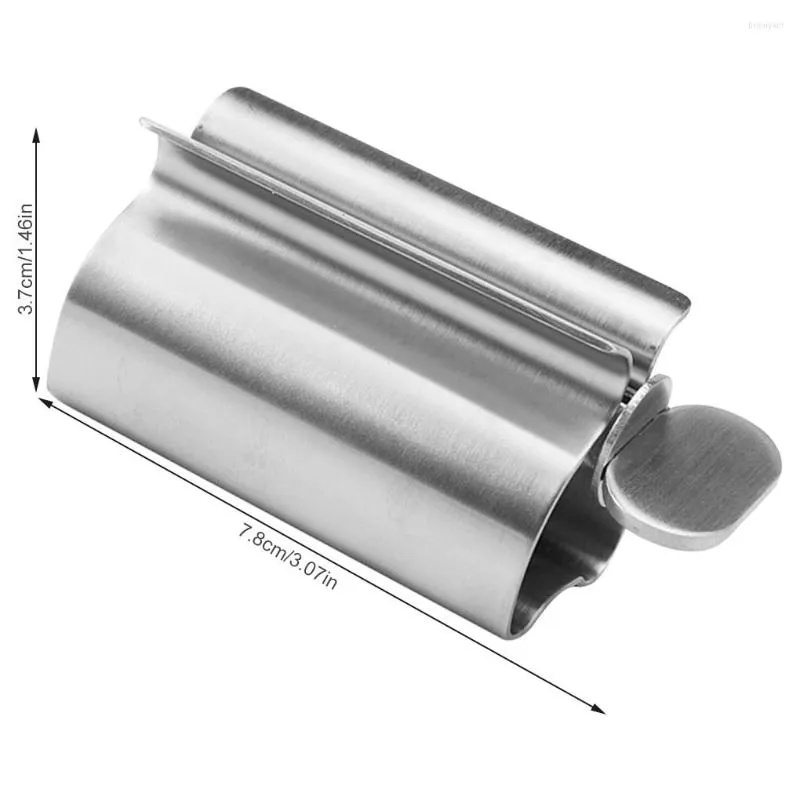 Bath Accessory Set Toothpaste Squeezer Stainless Steel Bathroom Wall Soft Tube Cream Dispenser Tool L