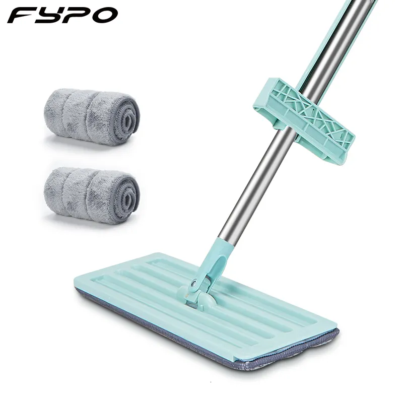 MOPS FYPO samoprzylepny płaski mop domowy mycie rąk Mop Ultrafine Fibre Floor MOP 360 Rotacja MOP Produkty czyszczenia gospodarstwa domowego 230412