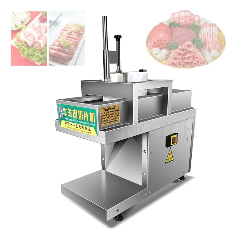 Stainless Steel Single Roll Mutton Beef Slicer Meat Cutting Machine For