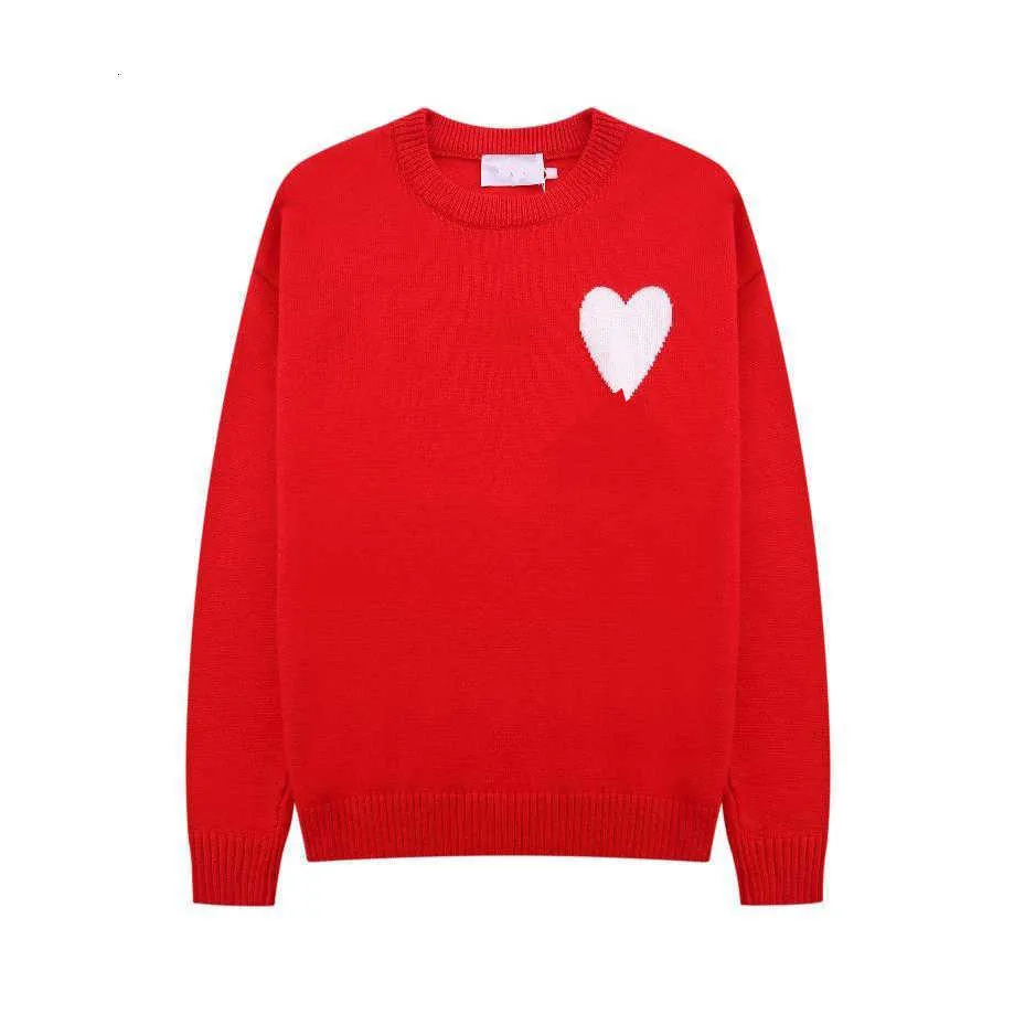 Amis Am I Paris Designer Sweater Amiswater Jumper Jumpe Winter Witule Stuthish jacquard a-Word Red Love Heart Pullover Мужчины женщины Amiparis 165