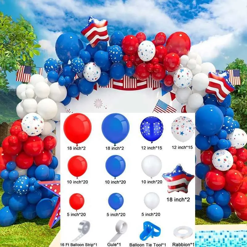 Decorative Objects Figurines Red White Blue Balloon Garland Kit For Nautical  Party Baseball Theme Party Independence Day Party 4th Of July Balloon Arch  Decor Z0413 From 15,01 €