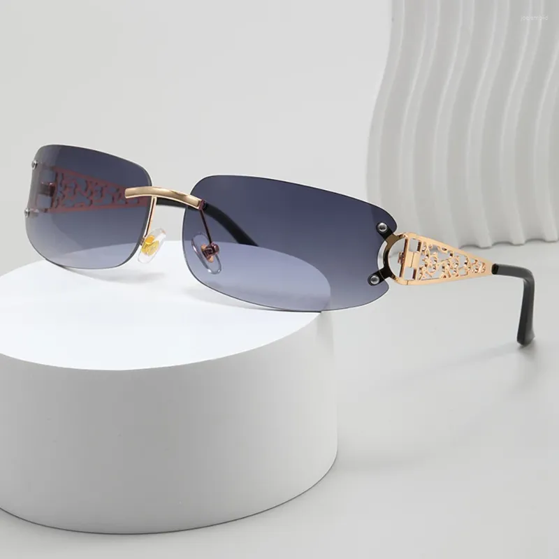 Óculos de sol 2023 moda feminina 2000 marca designer y2k sun glasse envoltório em torno de óculos homens óculos óculos lentes de sol mujer