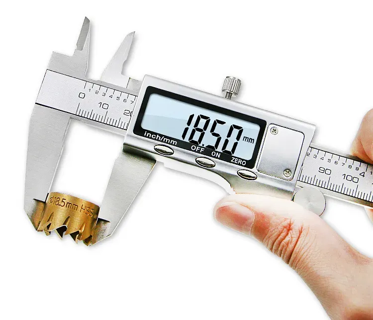 Nova alta qualidade de aço inoxidável digital vernier caliper 6 polegada 150mm widescreen micrômetro eletrônico ferramentas medição com precisão bj