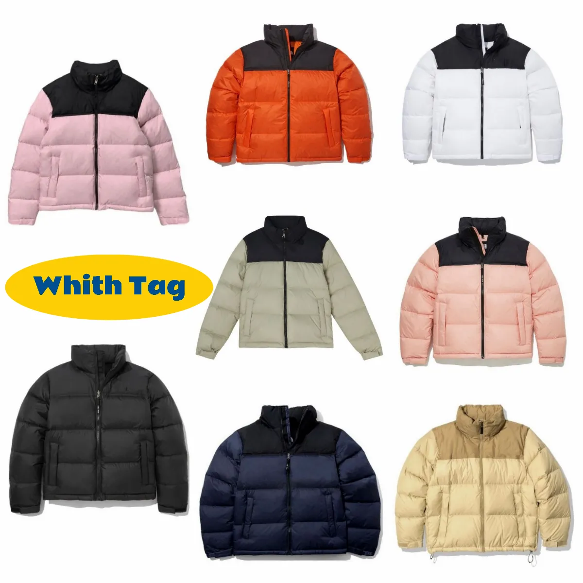 A jaqueta da mais alta qualidade, feita de tecido da mais alta qualidade, quente no inverno, homens e mulheres a mesma opções de cores múltiplas de 1: 1 do tamanho XS-xxl