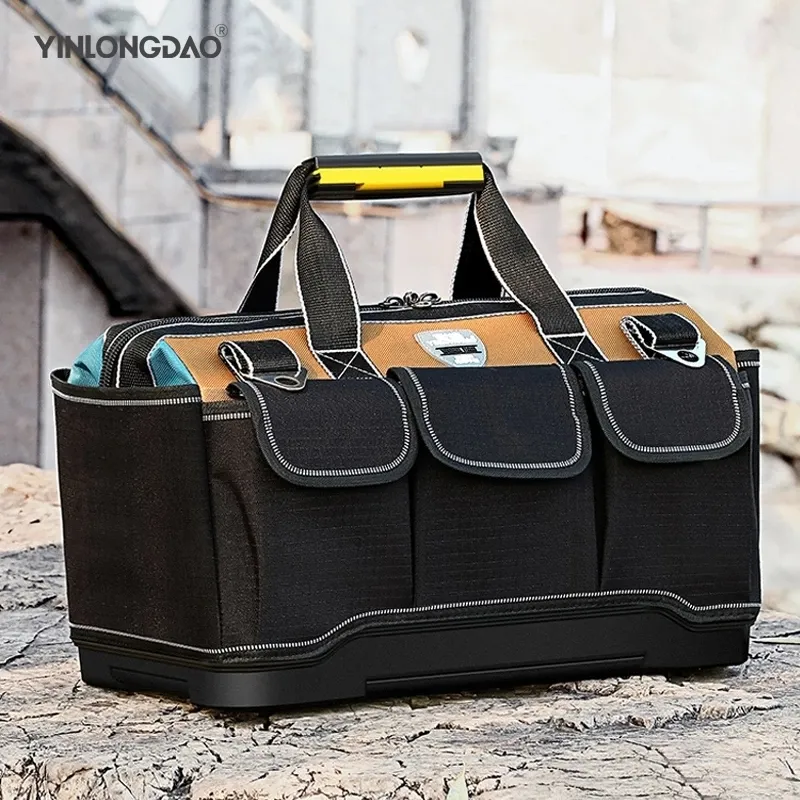 Tool Bag Tool Bag Portable Electrician Tool storage Bag Multifunction Repair Installation Canvas Large Thicken Tool Box Work Pocket 230413