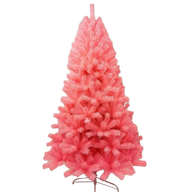 Decoraciones navideñas PVC Árbol cifrado Adornos rosados Escena Decoración Accesorios Regalos de año para niños