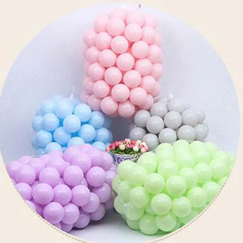 Baby Rail 100pcs/Set Kids Plastic Ocean Ball 5,5/7 см. Красочные экологически чистые мячи для пей-морских изделий для детских подарков на открытом воздухе спорт сухой бассейн Toys 230412