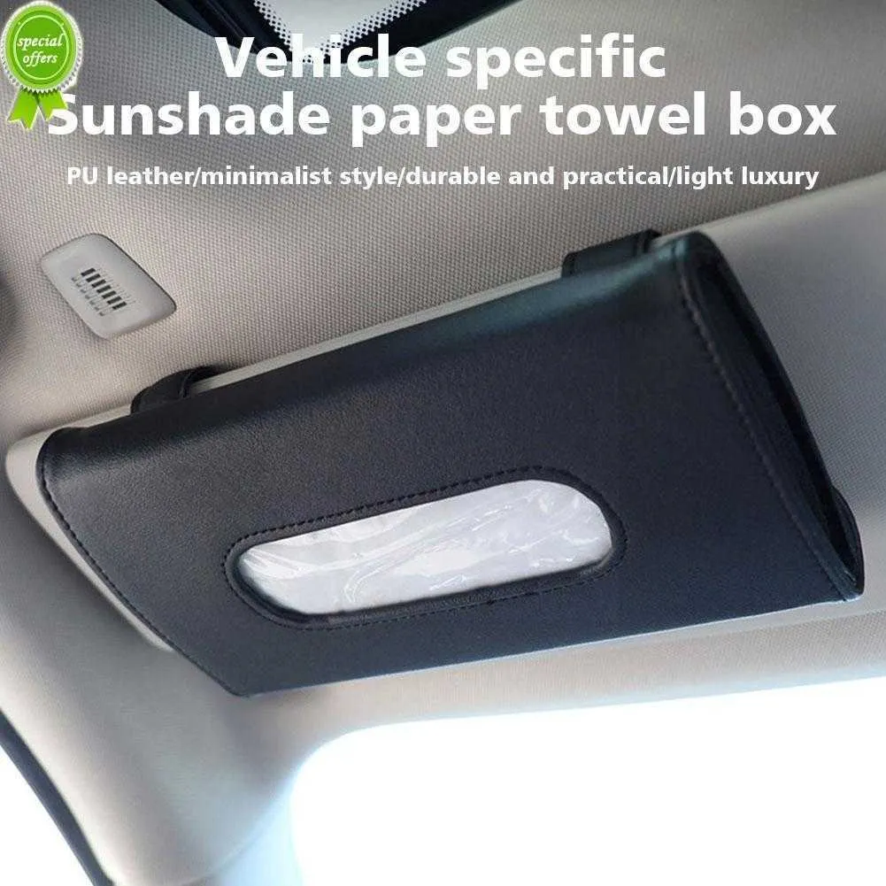 Nouvelle boîte de mouchoirs de voiture serviette de voiture pare-soleil support de boîte de mouchoirs 23 * 12.5 * 2CM décoration de stockage intérieur automatique pour BMW conteneur de mouchoirs H6J5